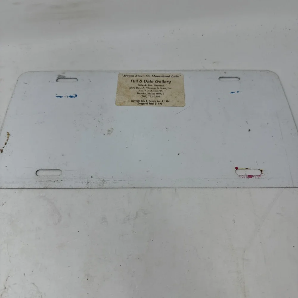 VTG 1994 Maine License Plate Mount Kineo Moosehead Lake Dale Thomas Loons